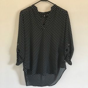 🌸3/$25🌸Black + White Polkadot Blouse